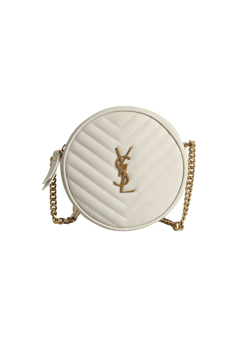 VINYLE ROUND CROSSBODY BAG