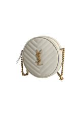 VINYLE ROUND CROSSBODY BAG