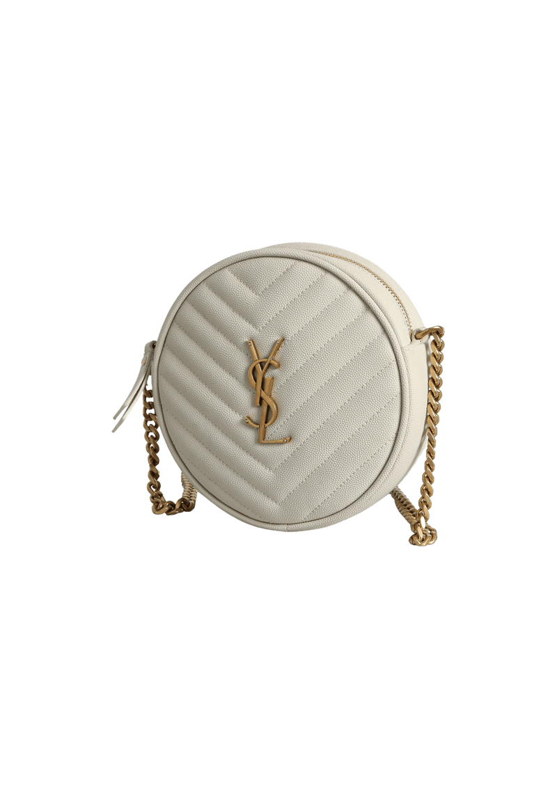 VINYLE ROUND CROSSBODY BAG