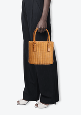 RAFFIA GANCINI BAG