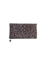 LEOPARD FALABELLA FOLD-OVER CLUTCH
