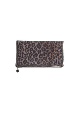 LEOPARD FALABELLA FOLD-OVER CLUTCH