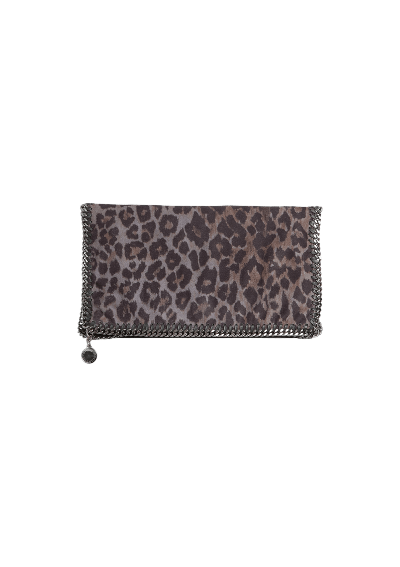 LEOPARD FALABELLA FOLD-OVER CLUTCH