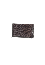 LEOPARD FALABELLA FOLD-OVER CLUTCH