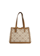 SMALL T MONOGRAM JACQUARD TOTE BAG