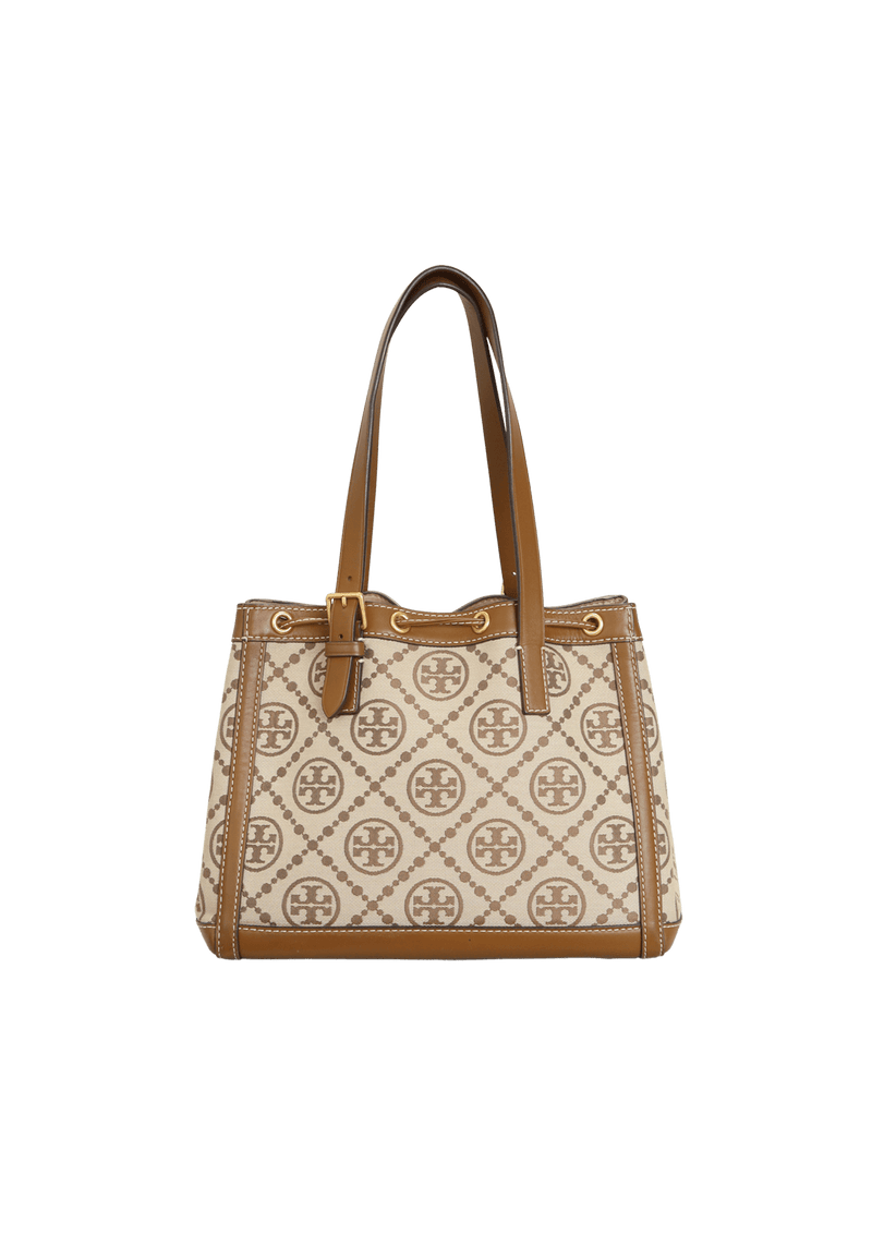 SMALL T MONOGRAM JACQUARD TOTE BAG