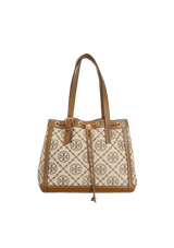 SMALL T MONOGRAM JACQUARD TOTE BAG