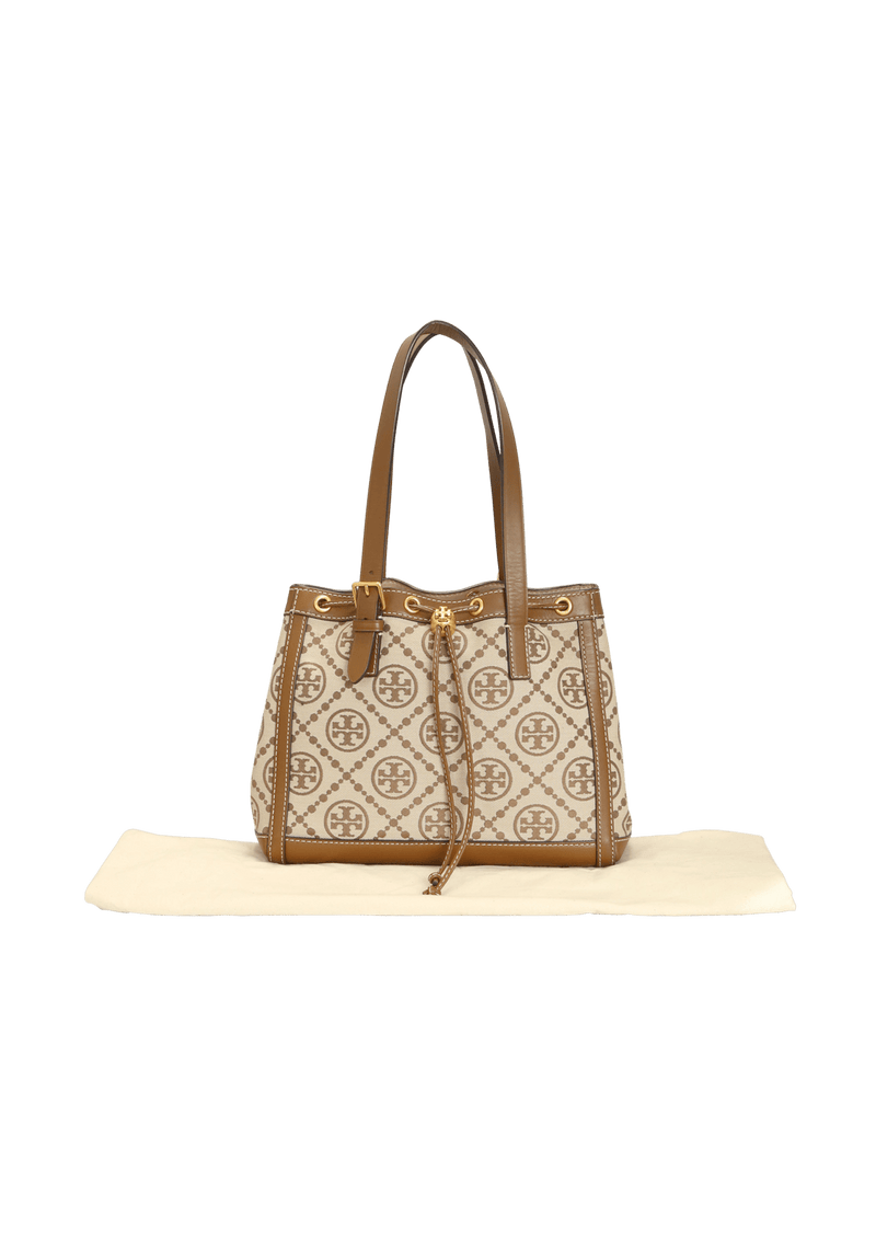 SMALL T MONOGRAM JACQUARD TOTE BAG