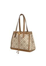 SMALL T MONOGRAM JACQUARD TOTE BAG