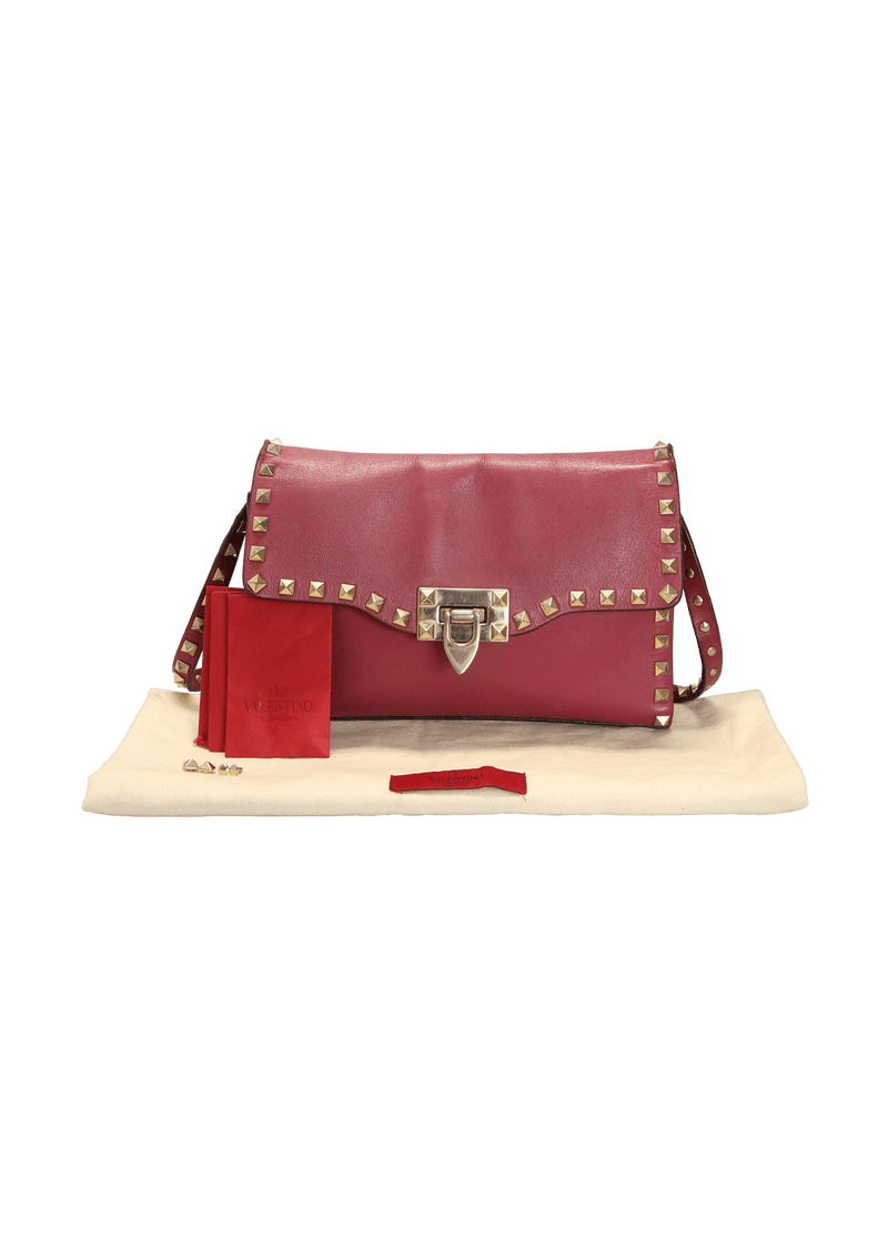 MEDIUM ROCKSTUD FLIPLOCK CROSSBODY BAG