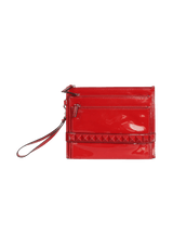 ROCKSTUD TRIPLE ZIP CLUTCH