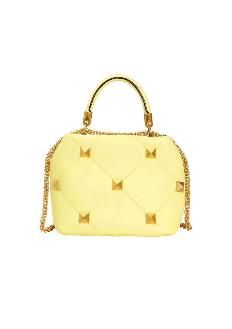 ROMAN STUD TOP HANDLE BAG