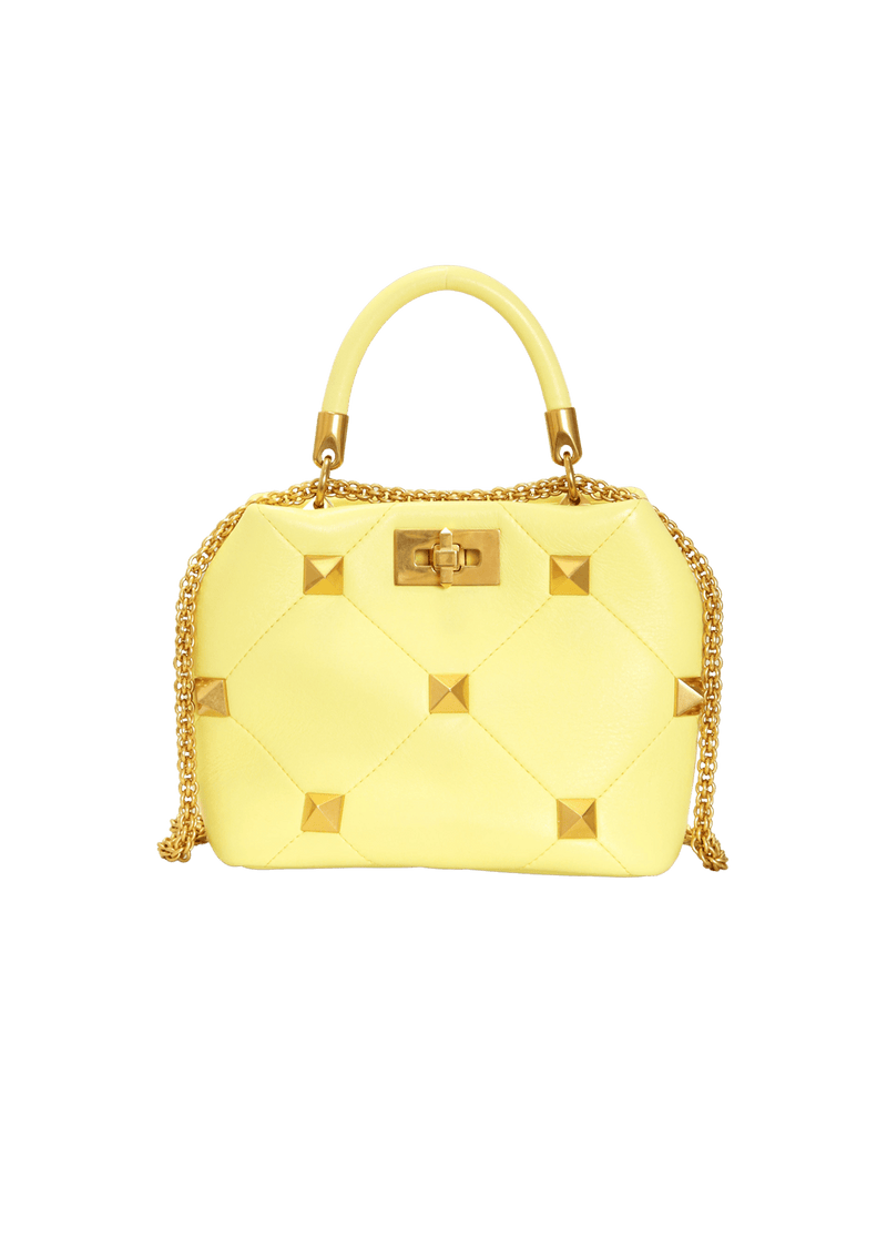 ROMAN STUD TOP HANDLE BAG