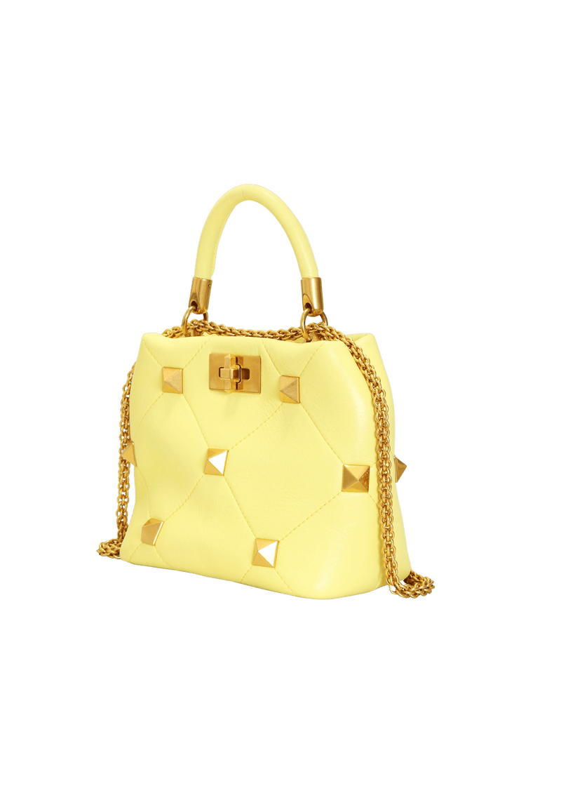 ROMAN STUD TOP HANDLE BAG