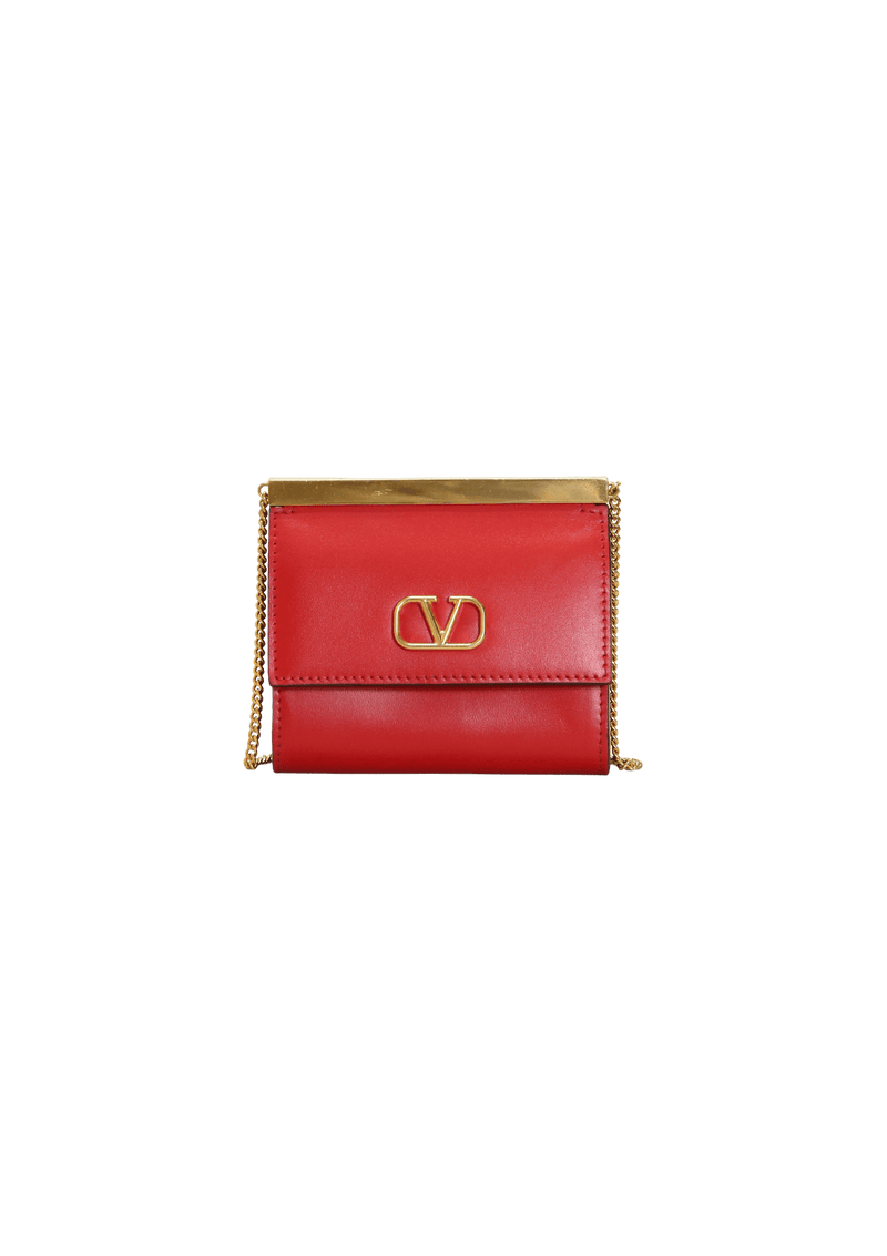 VLOGO GOLD BAR MINI WALLET ON CHAIN