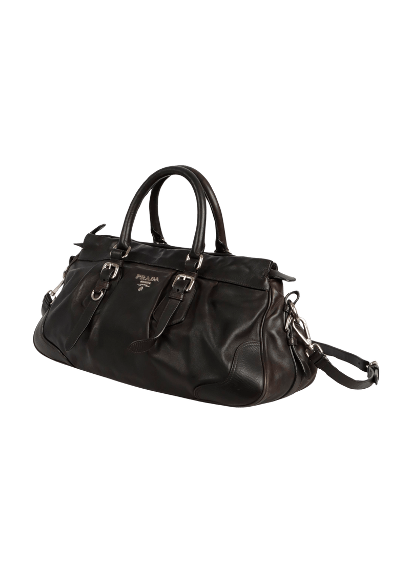 Prada leather hot sale satchel