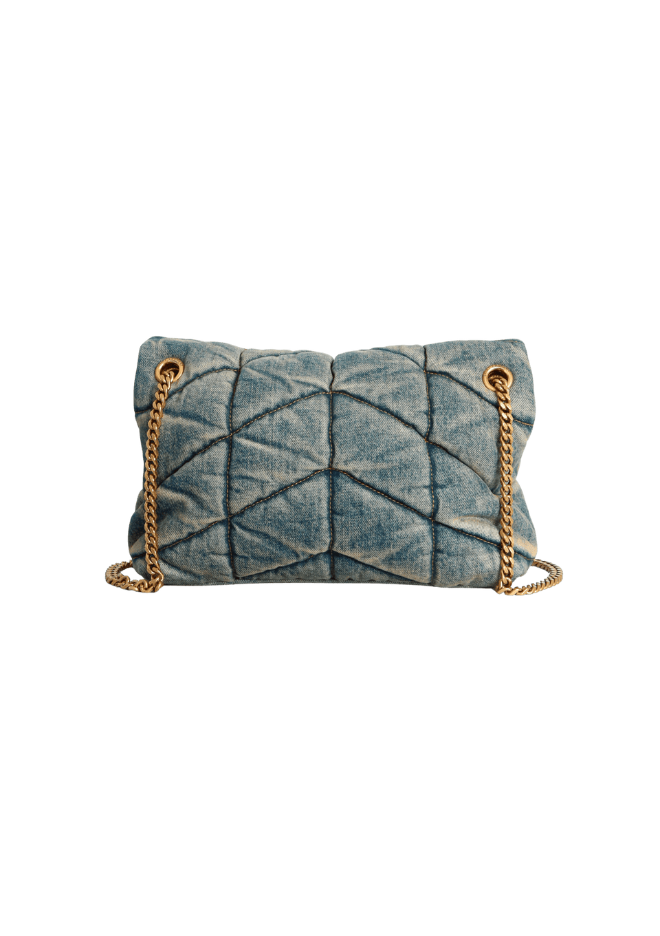 DENIM SMALL PUFFER BAG