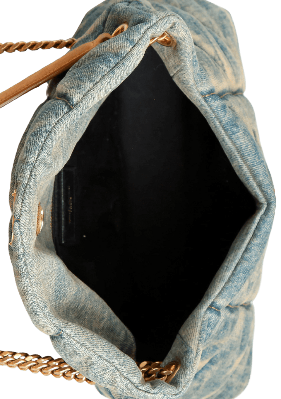 DENIM SMALL PUFFER BAG