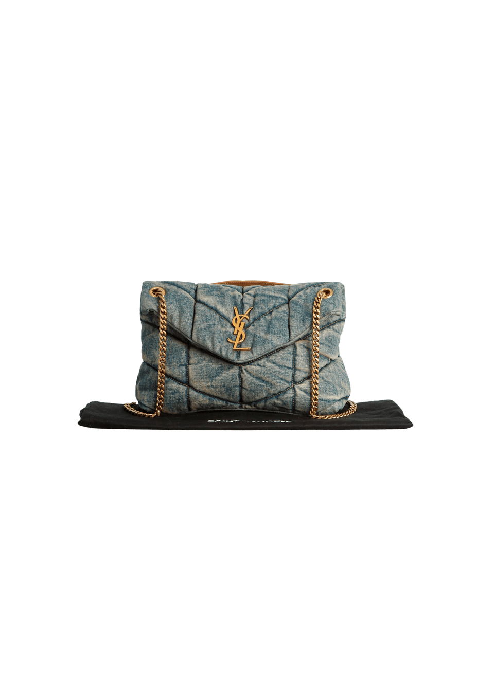 DENIM SMALL PUFFER BAG