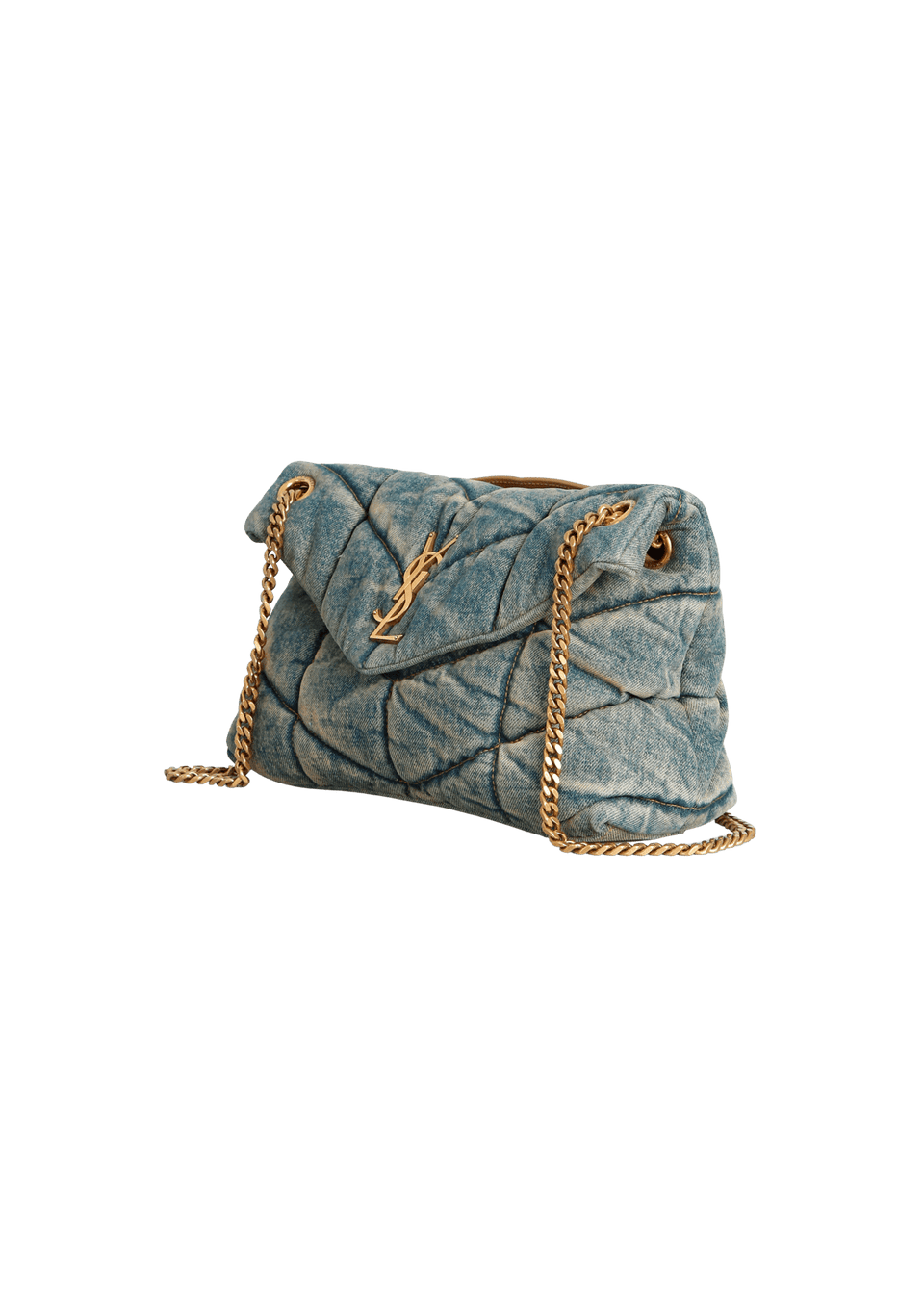 DENIM SMALL PUFFER BAG - Main Image