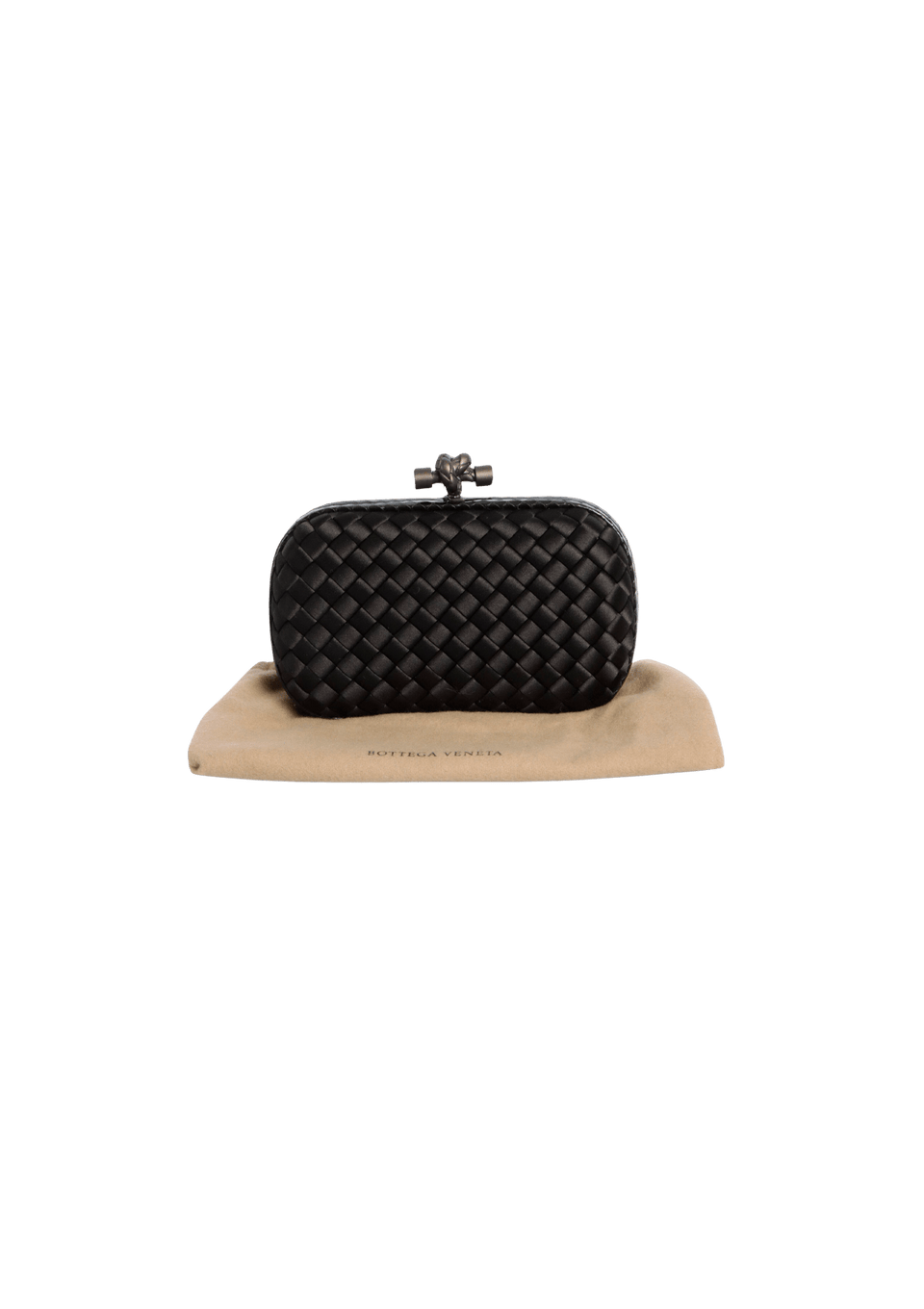 INTRECCIATO SATIN KNOT CLUTCH