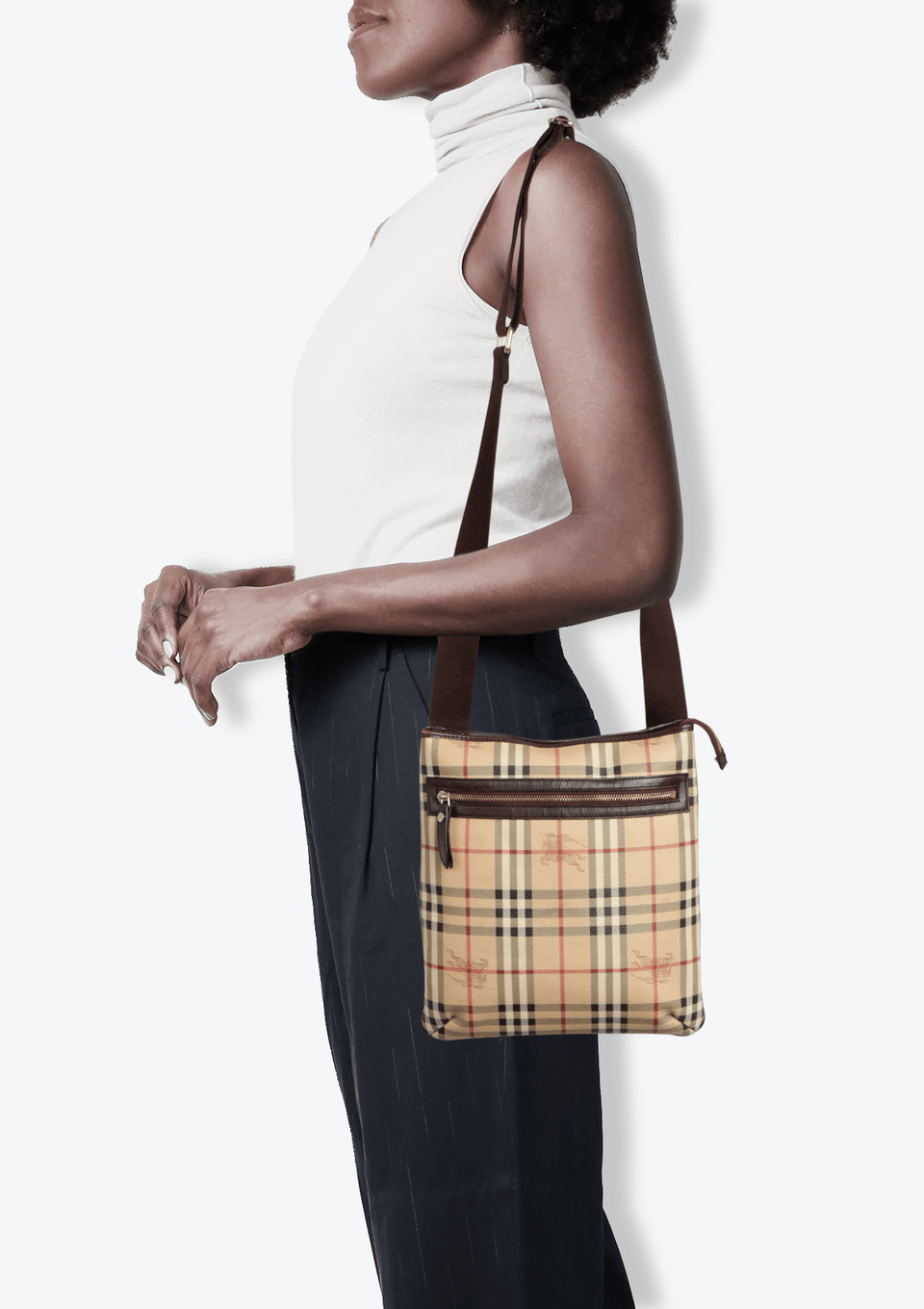 HAYMARKET CHECK MESSENGER BAG