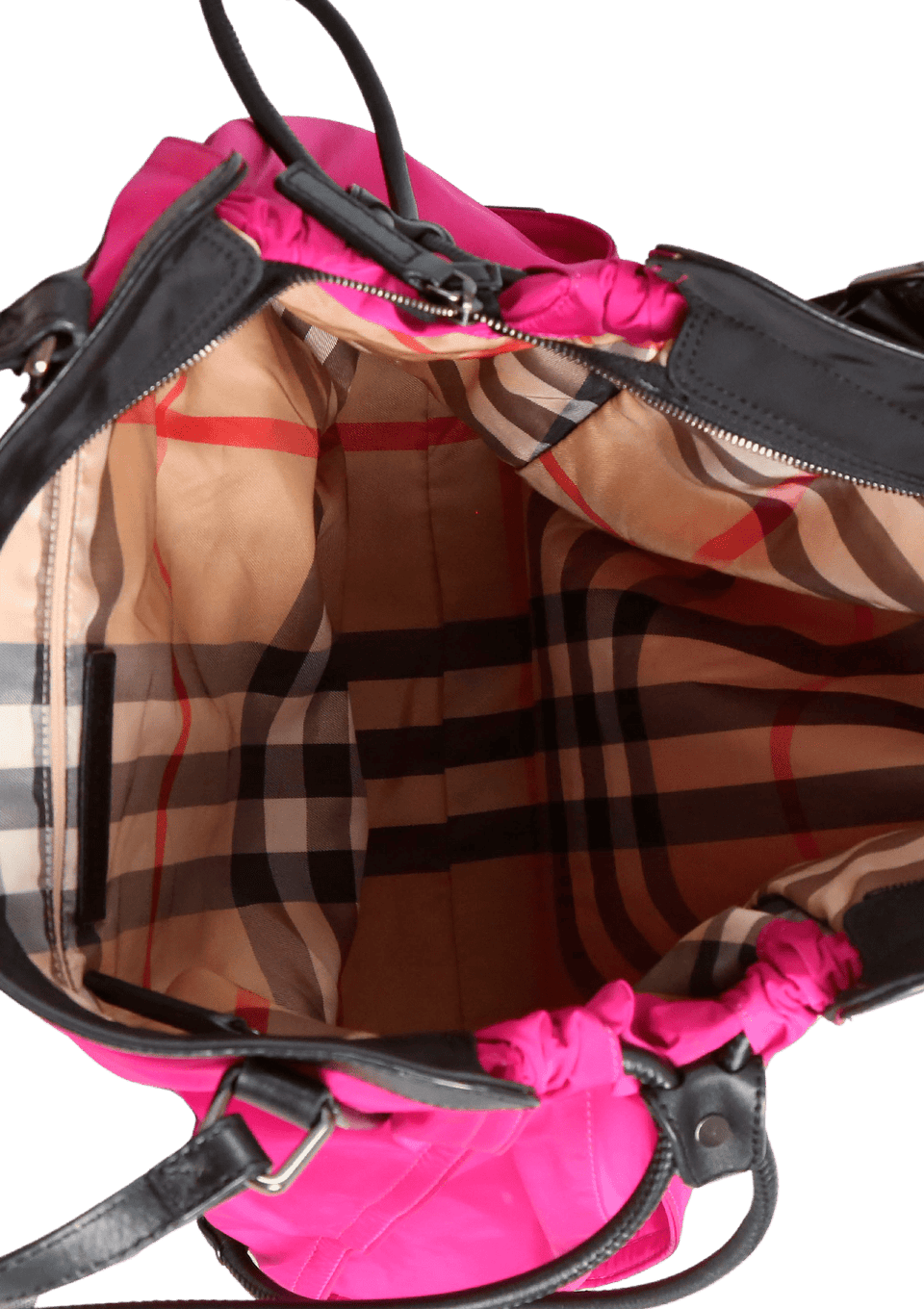NYLON HOUSE CHECK BUCKLEIGH TOTE