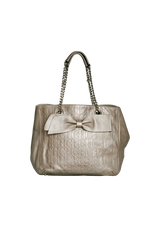 LEATHER BOW TOTE