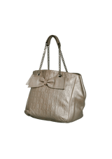 LEATHER BOW TOTE