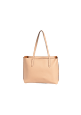 GRAINED LEATHER OPEN TOTE