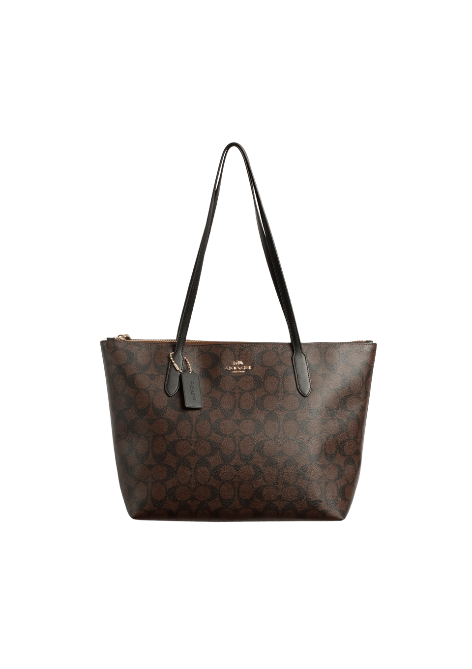 ZIP TOP SIGNATURE TOTE BAG
