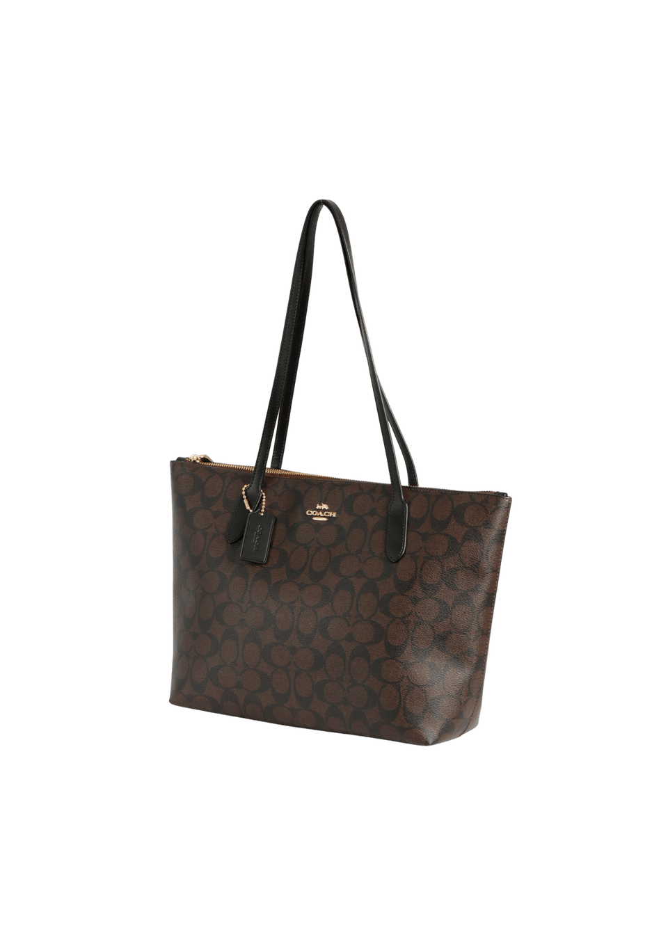 ZIP TOP SIGNATURE TOTE BAG
