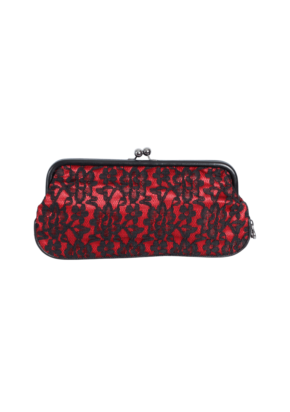 LACED KISS LOCK CLUTCH