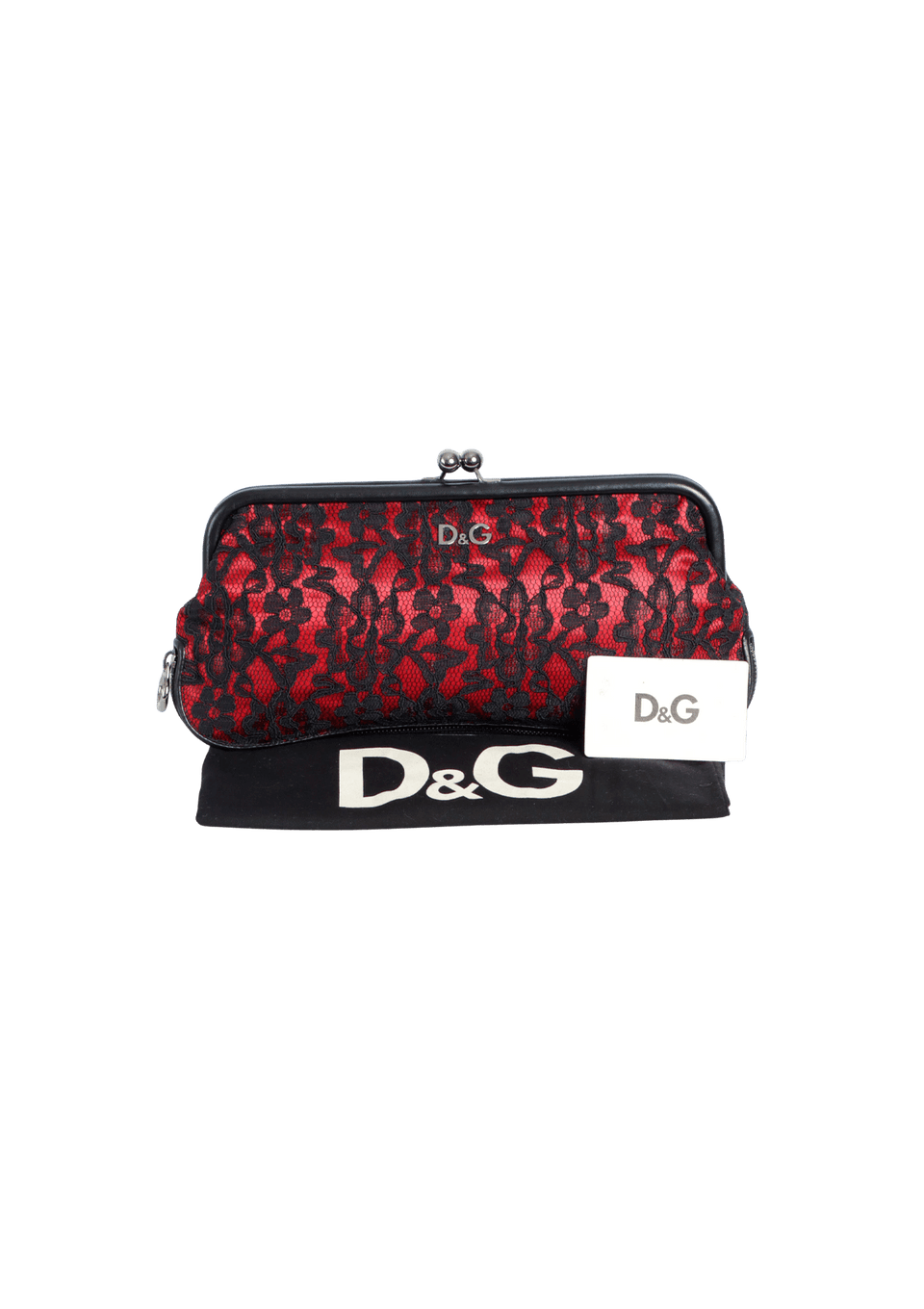 LACED KISS LOCK CLUTCH