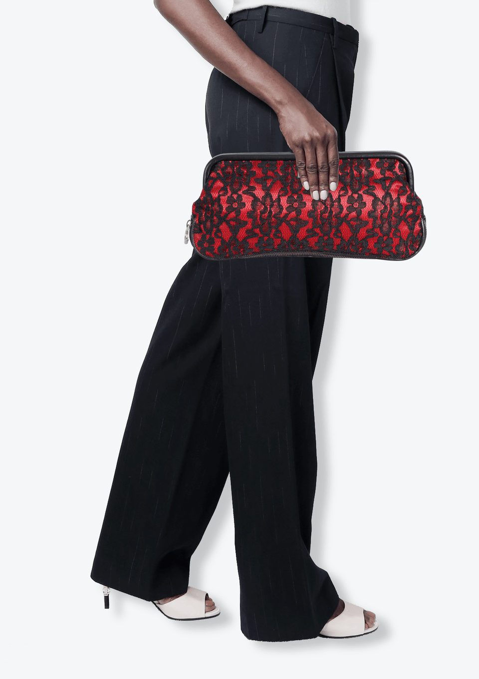 LACED KISS LOCK CLUTCH