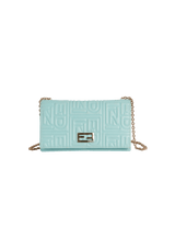 LOGO-EMBOSSED WALLET ON CHAIN