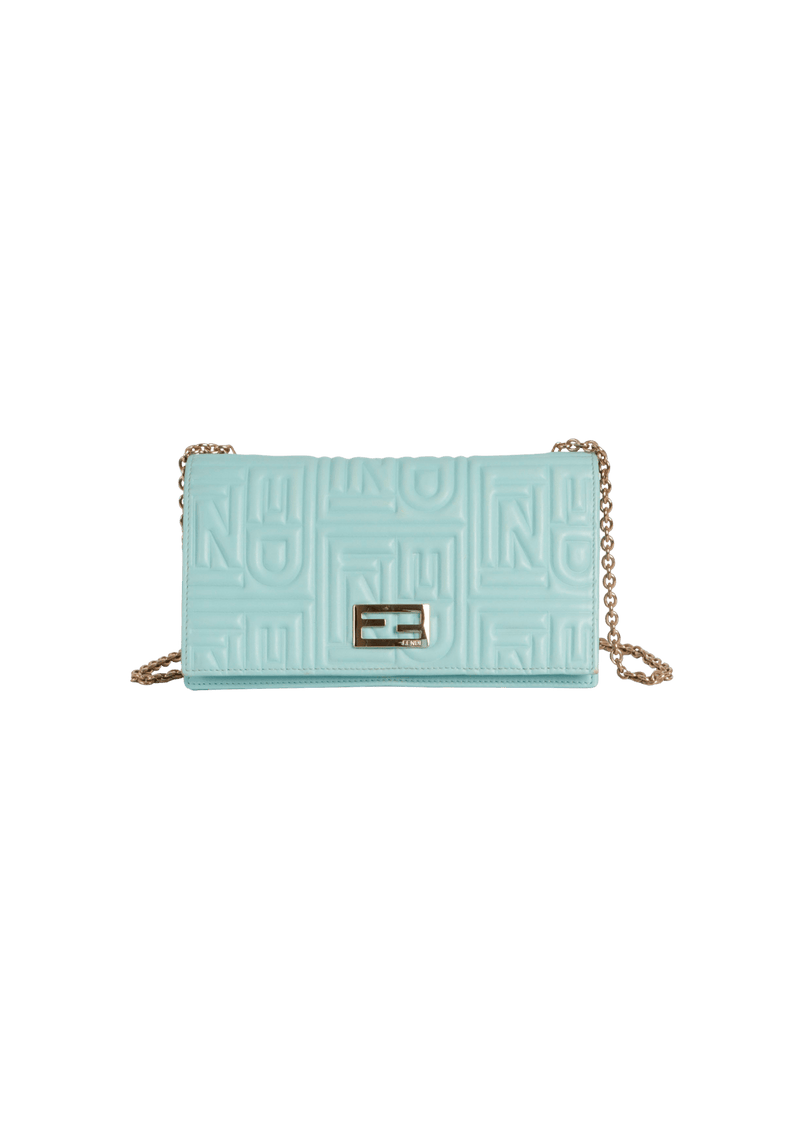 LOGO-EMBOSSED WALLET ON CHAIN