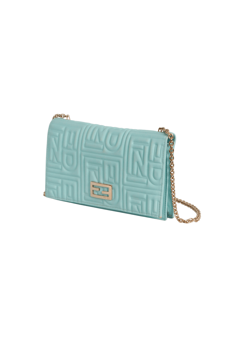 LOGO-EMBOSSED WALLET ON CHAIN