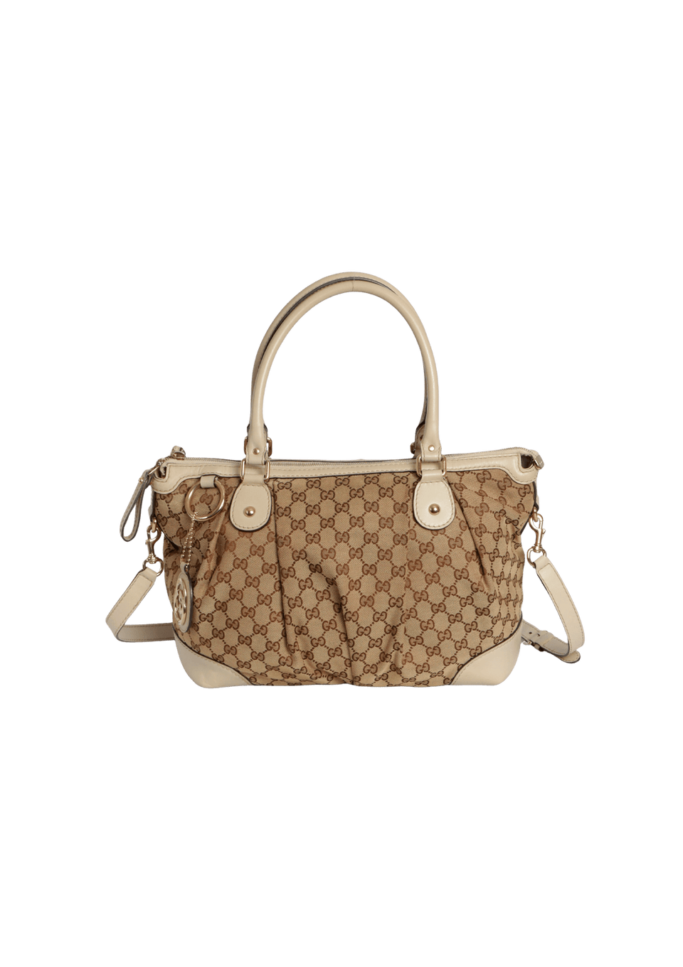 BOLSA GUCCI GG CANVAS SUKEY TOP HANDLE BAG BEGE ORIGINAL – Gringa