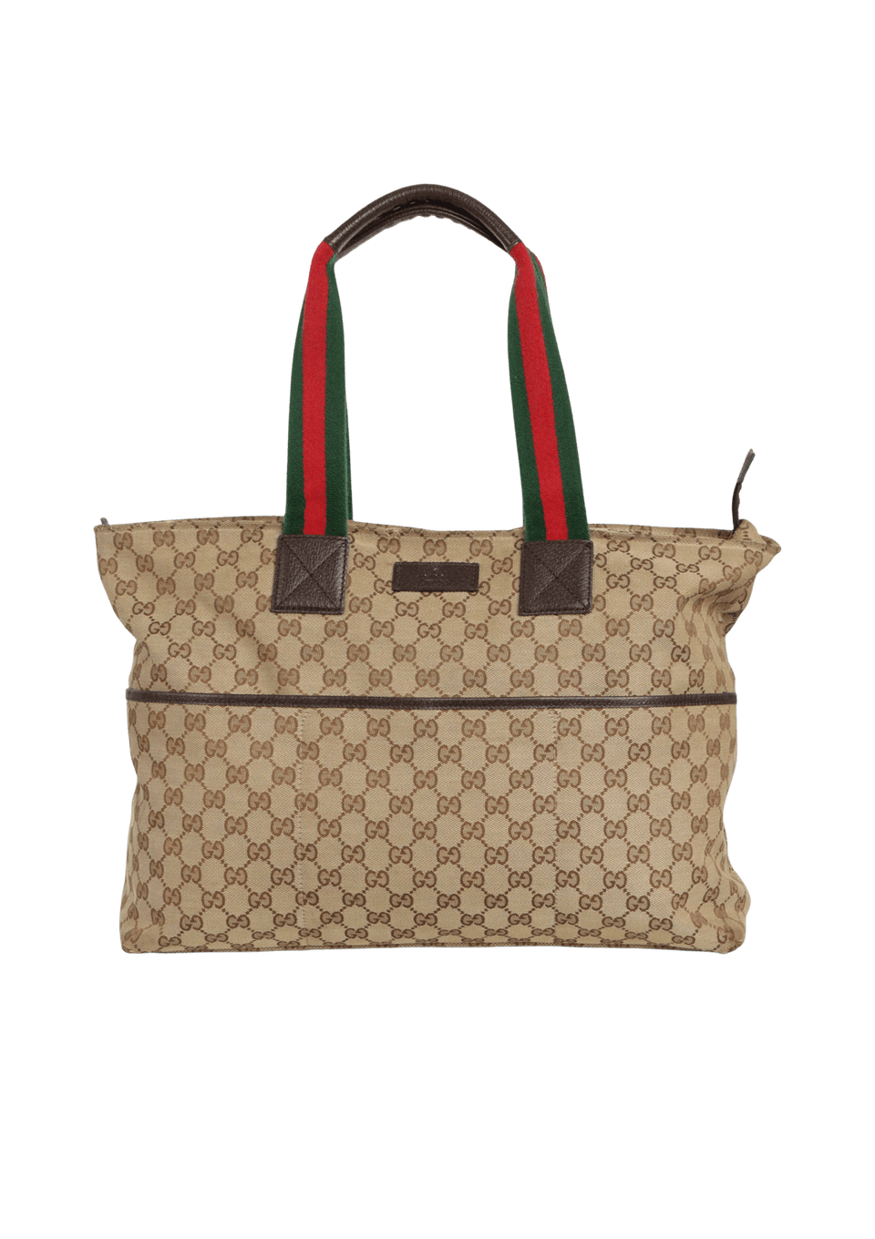 バッグ GUCCI BOLSA GUCCI GG CANVAS WEB DIAPER TOTE BEGE ORIGINAL – Gringa