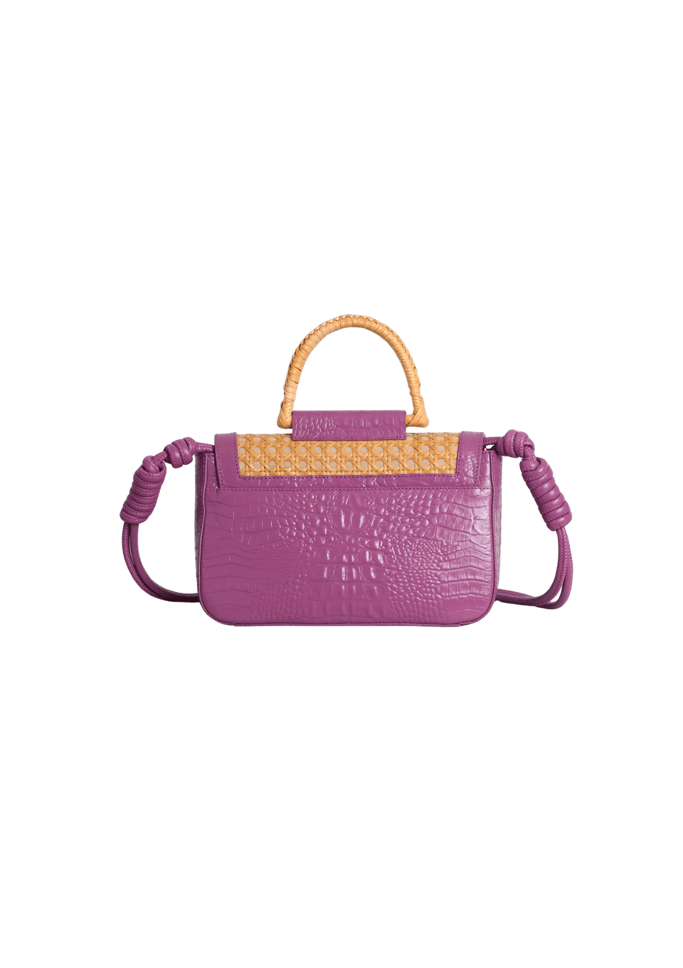 BOLSA SATCHEL EM COURO E PALHA INDIANA