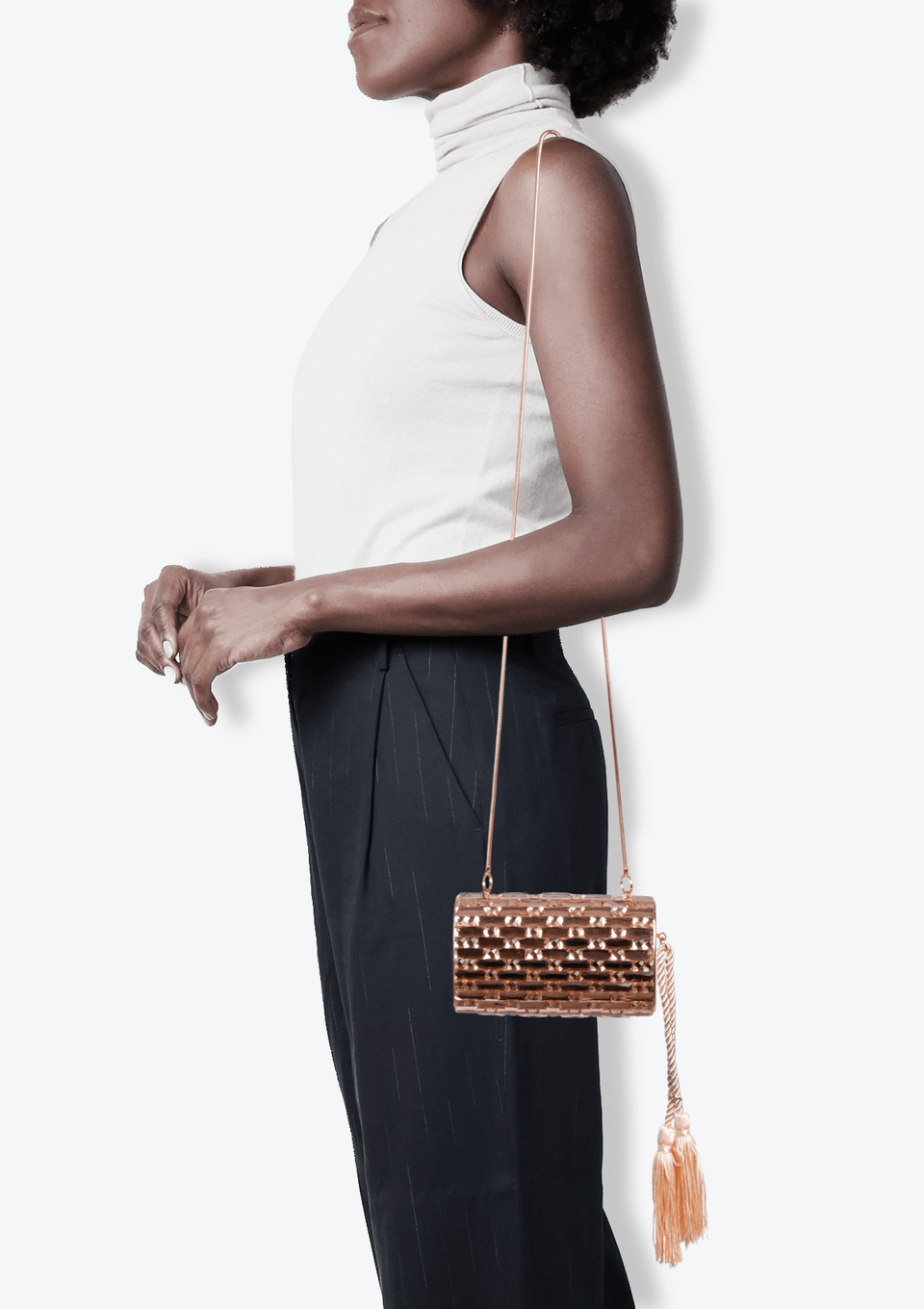 CLUTCH BAGUETE MAXI CRISTAIS