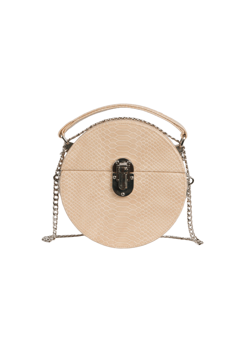 MINI BOLSA EM COURO NATURAL