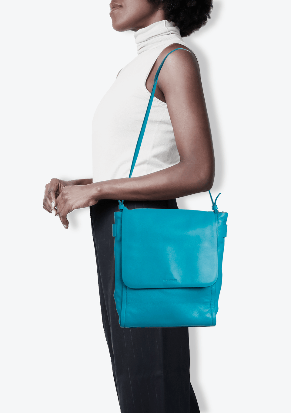 BOLSA JIL SANDER LEATHER SHOULDER BAG AZUL ORIGINAL – Gringa