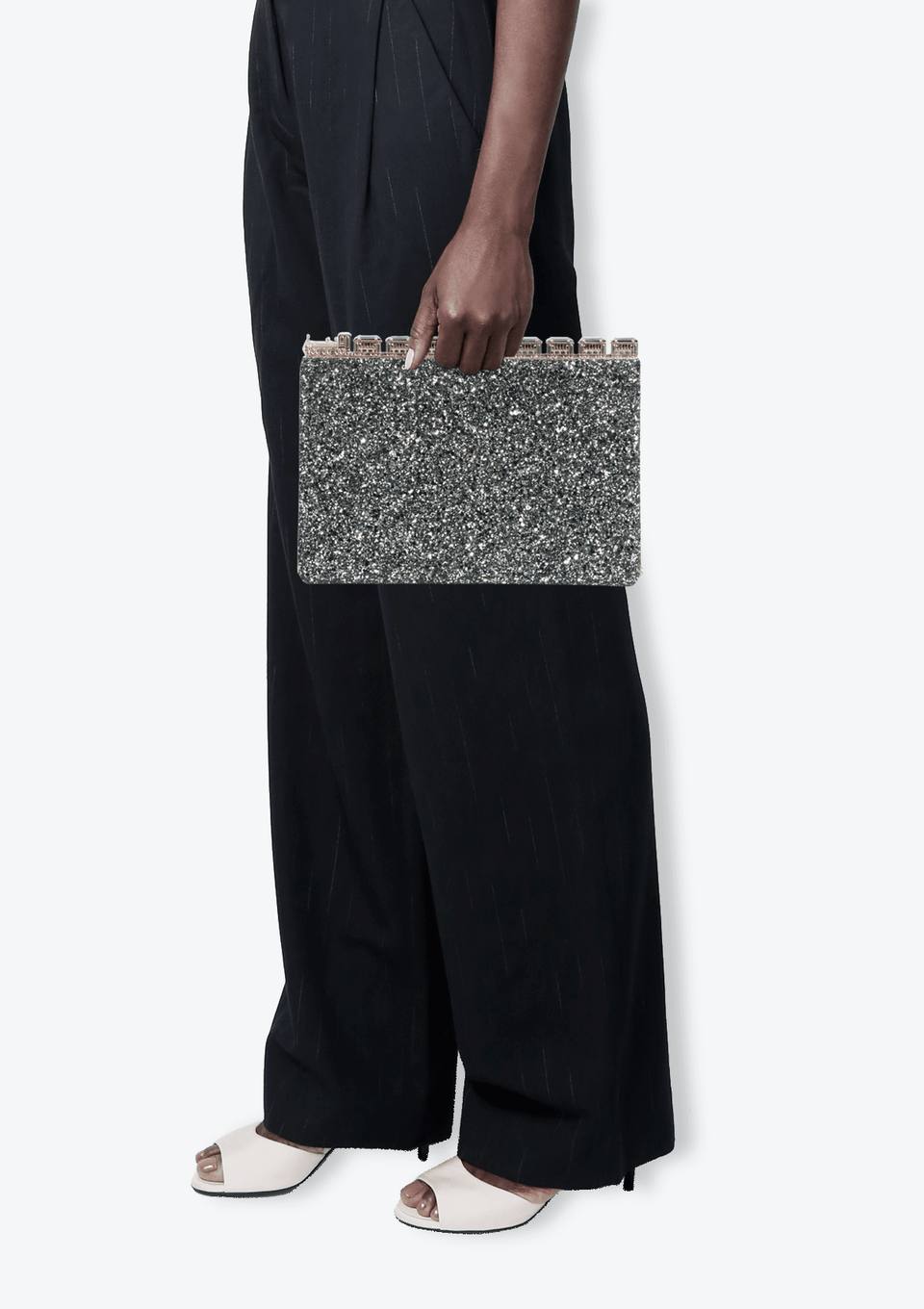 ALL ABOARD EMANUELLE GLITTER CLUTCH