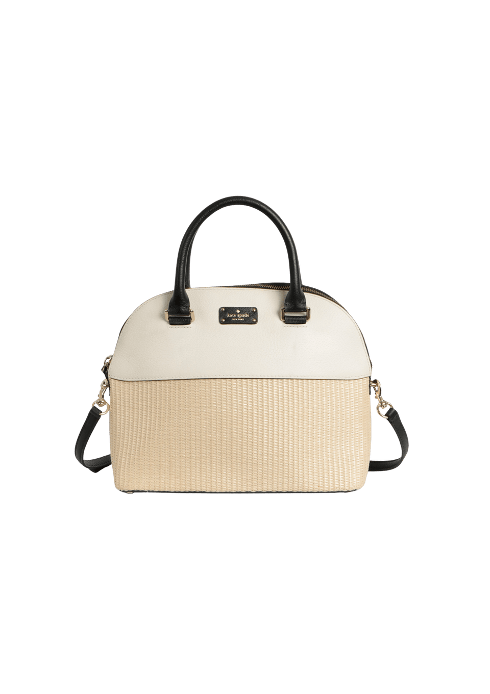 BOLSA KATE SPADE STRAW SATCHEL BAG BEGE ORIGINAL – Gringa