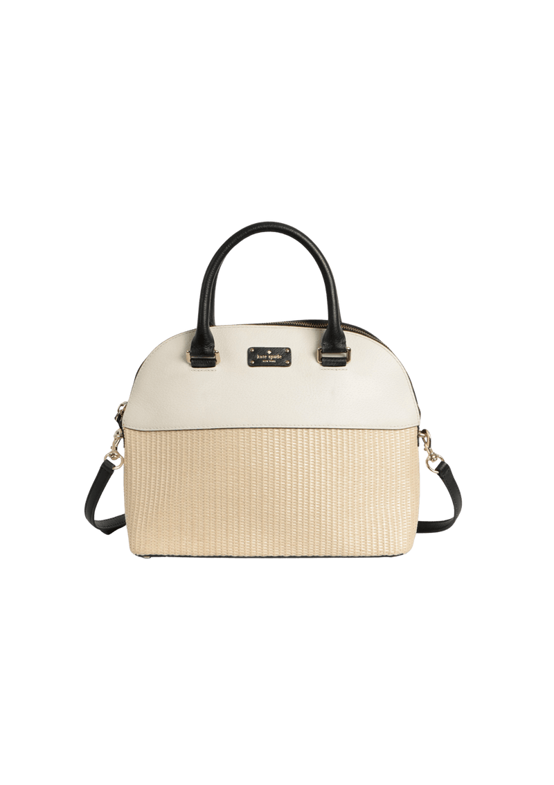 STRAW SATCHEL BAG