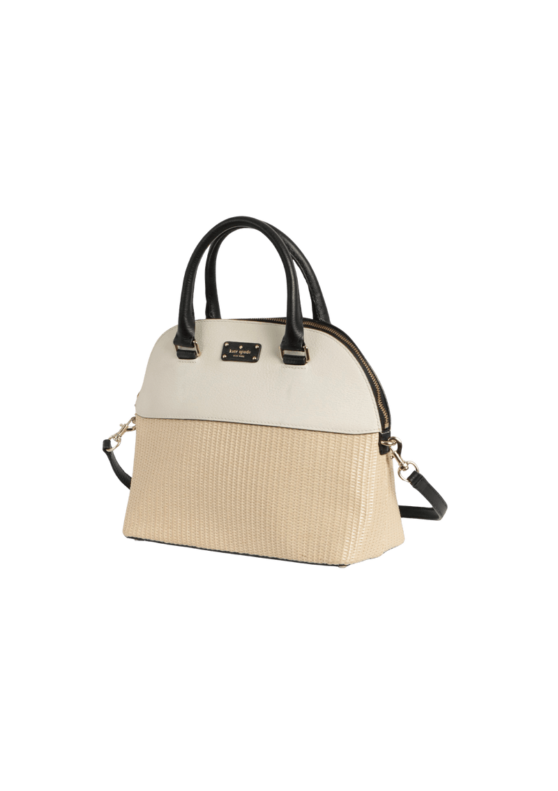 STRAW SATCHEL BAG