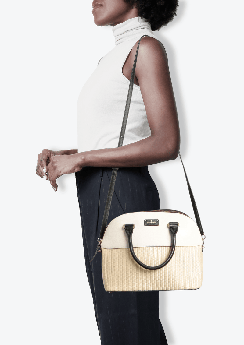 STRAW SATCHEL BAG