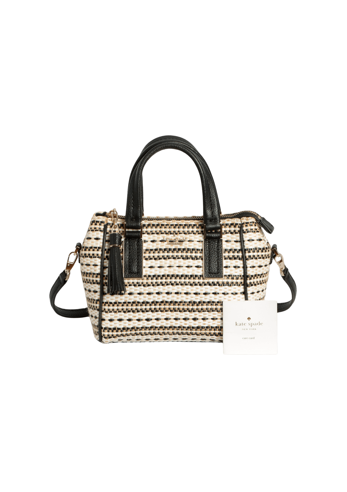 BOLSA KATE SPADE WOVEN ALENA SATCHEL BAG BEGE ORIGINAL Gringa